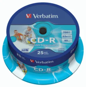 VERBATIM CD-R 80 min/700 mb azo white printable